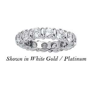  Womens Diamond Eternity Ring Bar Setting Round Cut 