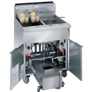 Imperial Commercial Gas Deep Fryer and Filter System   Two (2) Fryers 