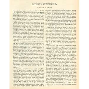  1894 William Cullen Bryant Centenial 