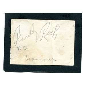 Buddy Rich Autographed Cut
