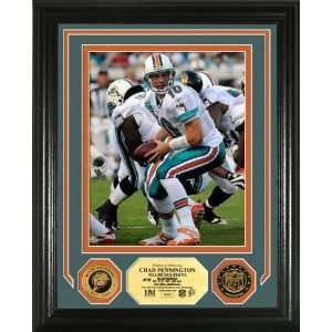 Chad Pennington Miami Dolphins 24 KT Gold Coin Photo Mint