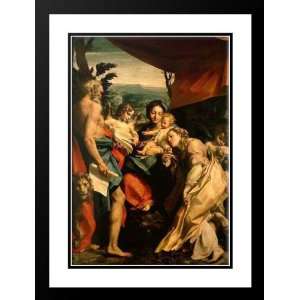 Correggio 19x24 Framed and Double Matted Madonna with St. Jerome (The 