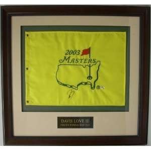 Davis Love, III 2003 Masters Flag Custom Framed   Golf Flags Banners 