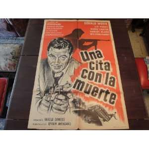   Argentine Movie Poster Date With Death Gerald Mohr Harold Daniels 1959