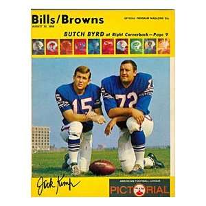 Jack Kemp Signed Bills/Browns Official Program Magazine 9/30/68 (JSA)