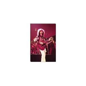 Jimmy Page of Led Zeppelin Double Neck Guitar 1973 Canvas Art Pr