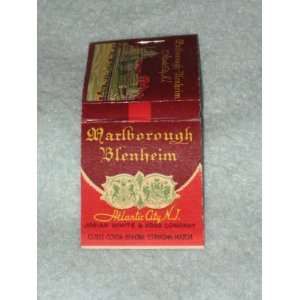 Vintage Marlborough Blenheim Matchbook Josiah White & Company Atlantic 