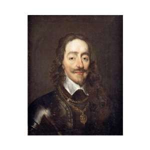 Portrait of King Charles I by William Dobson. Size 12.53 inches width 