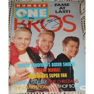  Bros Luke Goss Signed UK 1988 Number One Mag JSA Proof 