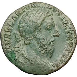 MARCUS AURELIUS 179AD Sestertius Authentic Ancient Roman Rome Coin 