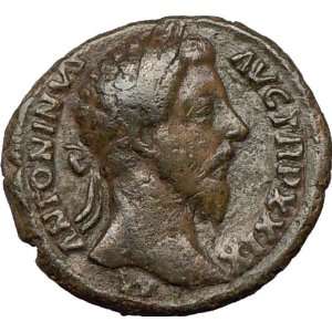 MARCUS AURELIUS 174AD Ancient Rare Authentic Genuine Roman Coin RIVER 