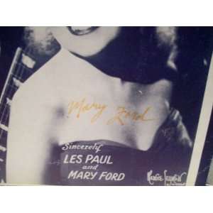 Paul, Les Mary Ford Sheet Music Signed Autograph IM A Fool To Care 