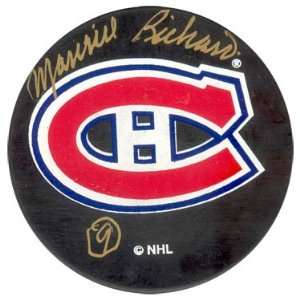 Maurice Richard Autographed Montreal Canadiens Hockey Puck