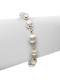 Majorica   8MM 12MM White Round, Baroque & Freshwater Pearl 18k Gold 