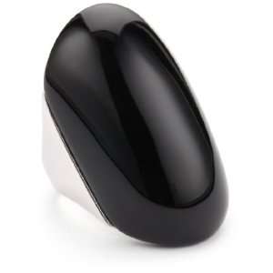 Nicky Hilton Bryant Park Silver Black Color Stone Fashion Ring, Size 