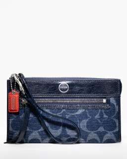 COACH Poppy Denim Zip Wallet   All Handbags   Handbags   Handbags 
