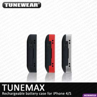 Tunewear Tunemax Energy Jacket 1500mAh Battery Case iPhone 4 4S 3 