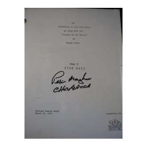  Peter Star Wars  Mayhew(Saga I) Autographed Script   New 