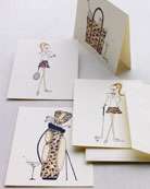 50 Personalized Shopping Diva Note Cards & Envelopes   