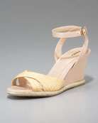 Fendi Bow Wedge Thong Sandal   Neiman Marcus