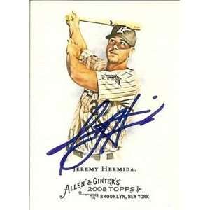  Red Sox Jeremy Hermida Signed 2008 Allen Ginter Card 