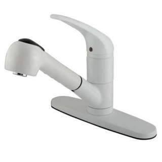   Single Handle White Kitchen Sink Faucet Faucets Fixture KS896W  