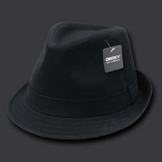 BLACK BASIC WOVEN FEDORA HAT HATS FEDORAS SIZE L/XL  