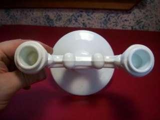 Vintage White Milk Glass Dual Candle Holder,Candelabra  