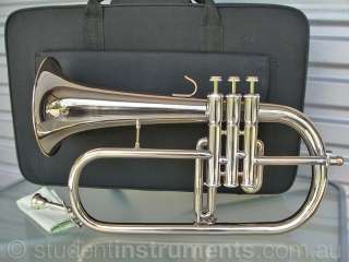 Pro SILVER Cibaili Bb FLUGEL HORN   With Case   NEW  