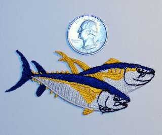 Yellow Fin Tuna Fish embroidered fishing patch applique  