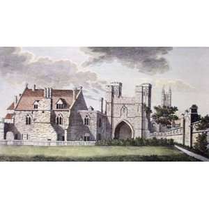  Canterbury Abbey St. Augustine Etching , Topographical 