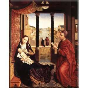 St Luke Drawing the Portrait of the Madonna 24x30 Streched Canvas Art 