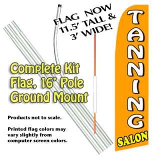 TANNING Salon 15 ft Swooper/Feather Flag Ad Banner Kit  