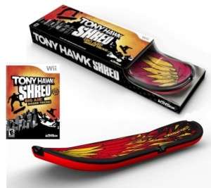   Hawk SHRED Skateboard & Game Bundle Nintendo Wii 047875839281  