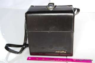 Vintage Minolta SRT camera case genuine leather bag  