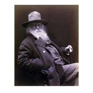Walt Whitman American Poet, Author, and Journalist in 1877 Portrait 