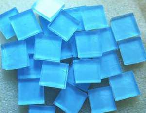 500 Blueriverglass BABY BLUE Mosaic Glass Tiles Craft  