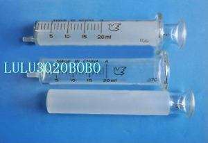 Glass Syringes Glass Sampler Lab Glassware 20ml  