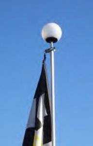 RV Camping Flag Pole Solar Globe Locator Campsite  