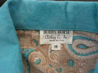 Womans Hobby Horse Brand Western Show Shirt Size Medium Beautiful 