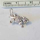 Sterling Silver Detail Sm Texas Horned Toad Frog Charm