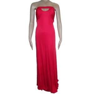 House of Dereon Sexy Long Red Strapless Formal Gown 12  