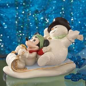  Lenox Disney Snowy Day with Mickey Mouse Figurine 