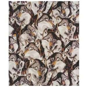   Wide Nordic Fleece Wolves Fabric By The Yard: Arts, Crafts & Sewing