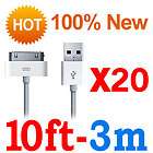 LOT 20X 10FT 3M LONG USB SYNC DATA CABLE CHARGER ADAPTER CORD f 