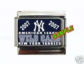 New York Yankees 2007 Wild Card #1 Custom Italian Charm  