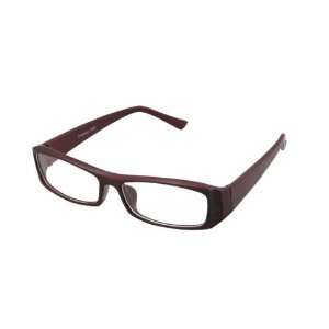   Wood Grain Style Plastic Frame Clear Lens Glasses: Home Improvement