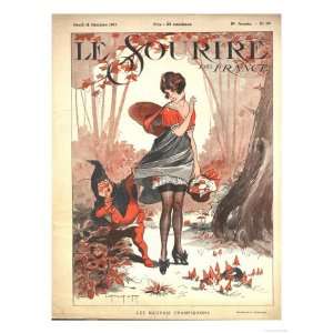  Le Sourire, Pin Ups Glamour Magazine, France, 1917 Giclee 