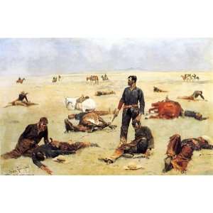  Hand Made Oil Reproduction   Frederic Remington   24 x 16 