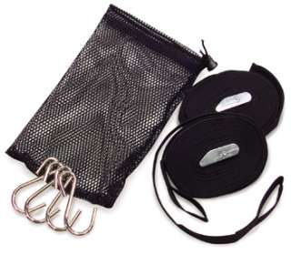 two 18 cam loop straps four hooks reusable mesh storage bag large 